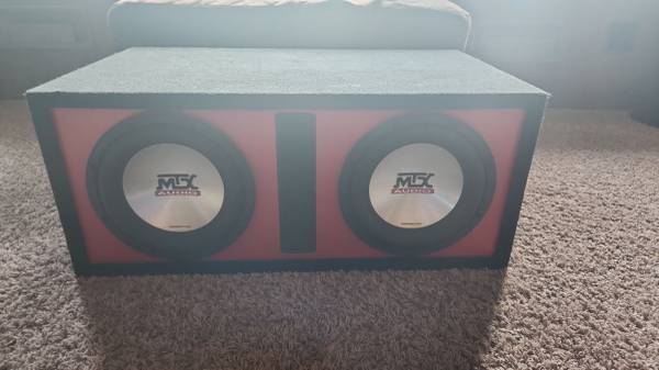 Photo MTX THUNDER 7500 10in SUBS IN CUSTOM BOX $500