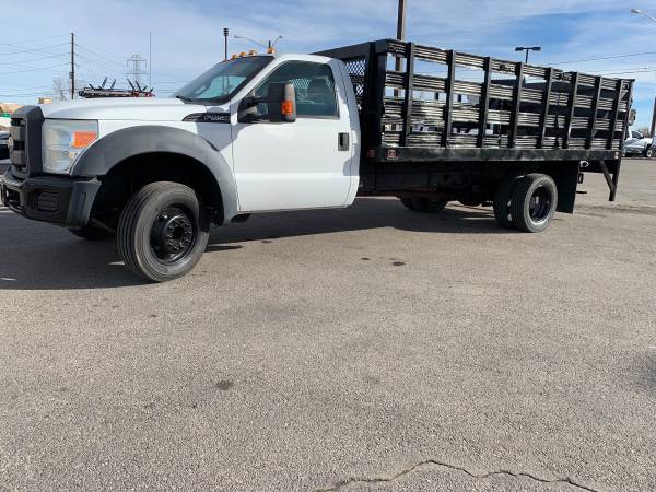 Photo 2011 ford f550 SUPER DUTY 6.8 V10 FLAT BED WITH TOMMY LIFT DUALLY (WHEAT RIDGE COLORADO)