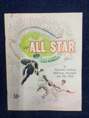 Photo 1958 Baseball ALL-STAR GAME Program Memorial Stadium Baltimore Orioles $55