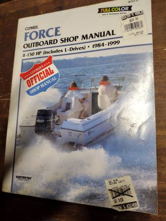 Clymer Shop Manual - Force Outboard - 4 - 150 HP - 1984 - 1999 $6