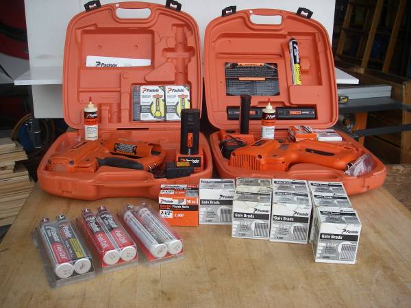 Photo Pair of Paslode Gas Nailers $300