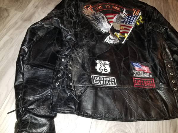 Photo Leather Jacket Motorcycle NEW With TAGS $100