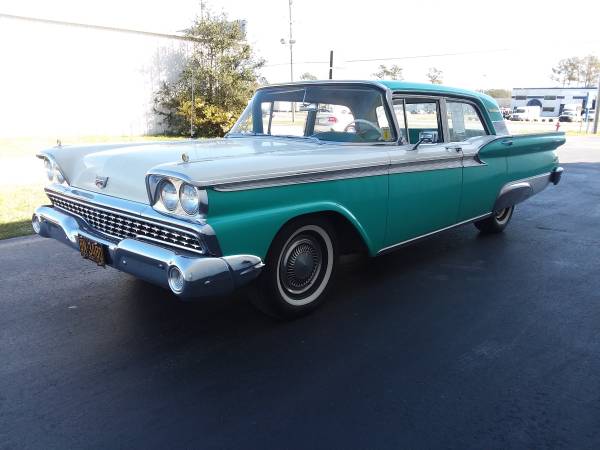 59 Ford Fairlane 500 Galaxie Town Sedan, Thunderbird 332 V8, Automatic ...