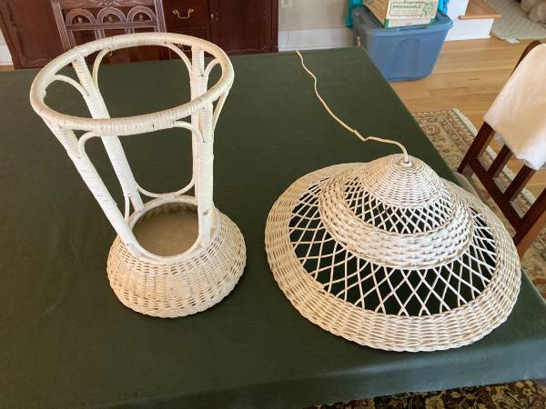 Photo Porch wicker l and stand $65