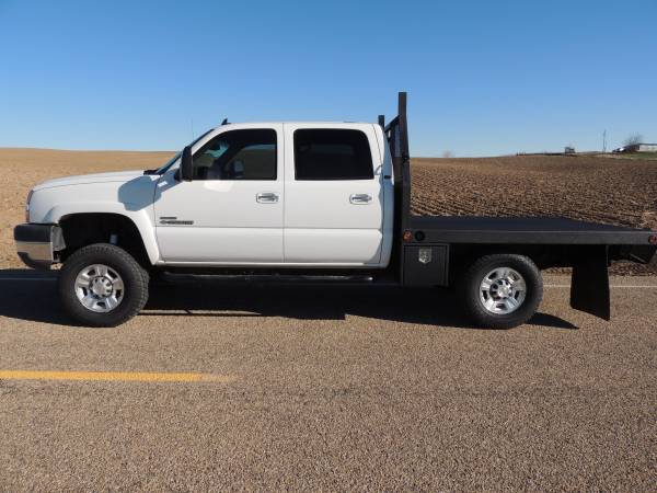 2006 Chevy Silverado DURAMAX 2500HD Crew Cab FLAT BED 4x4 Pickup ...