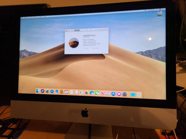 2015 21.5 inch iMac with quad i5, SSD, Monterey OS $180