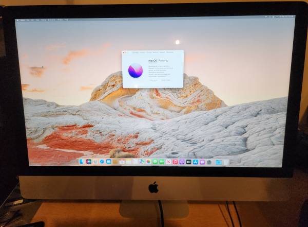 2015 27 inch iMac (17,1) with Monterey OS, Retina display $400