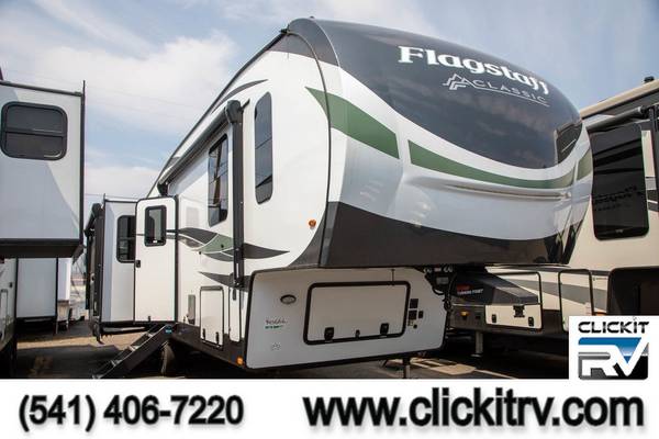 Photo 2023 Forest River Flagstaff Classic 8529CLSB 5th Wheel Fifth Wheel Tra $82,741