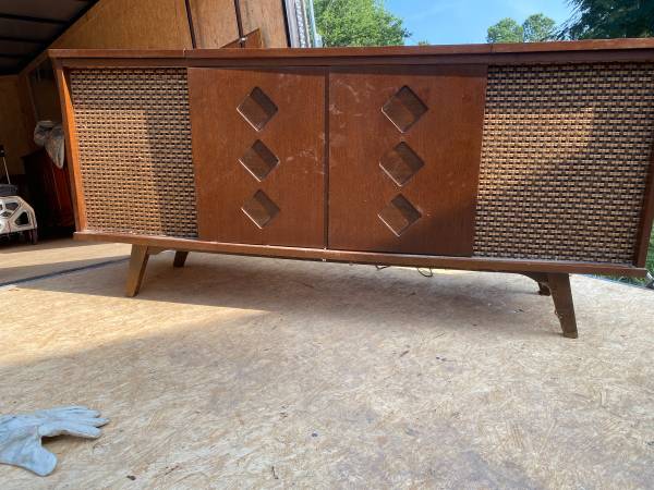 Photo Mid-Century Vintage SOLID STATE Record Player Console $275