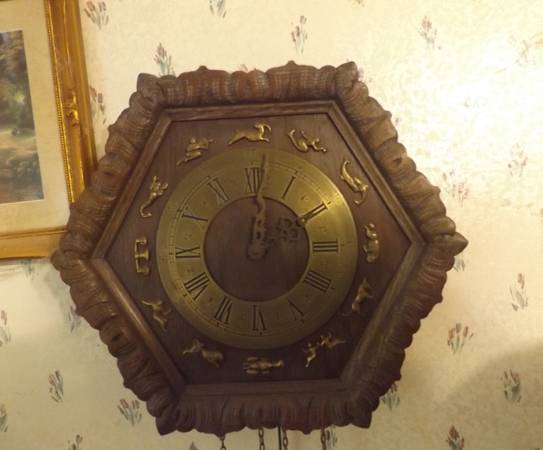 Vintage Zodiac Themed Wall Clock $100