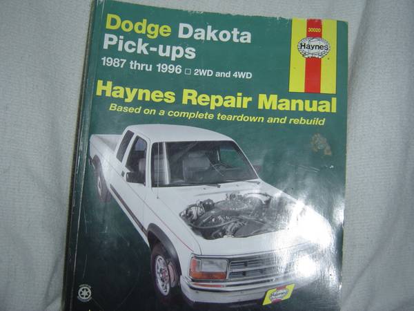 Photo Dodge Dakota PU 1987-1996 Haynes repair manual $10