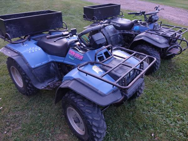 Photo Two (2) Suzuki King Quad ATVs (price is for both) $3,200