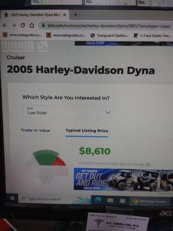 Photo 2005 harley davidson dyna low rider 1450cc $7,600