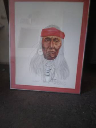 Photo EL Paso Artist Sun Dance Indian painting $1