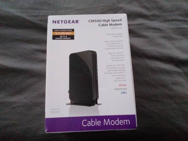 Photo UsedLike New Netgear 3.0 16x4 High Speed Cable Modem $45