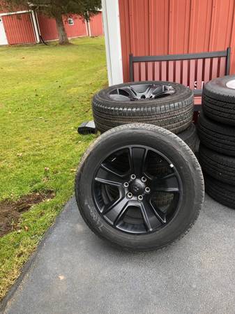 Photo (4) New Take Off Black Dodge 6 Lug Wheels with 2755520 HL Tires $1,250