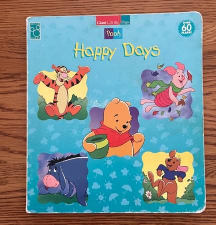 Over 60 Flaps - Winnie the Pooh - Happy Days Hardback Flap Book $3