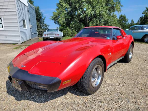 Photo SAVE $15,000--1977 CHEVROLET CORVETTE STINGRAY COUPE-RED ON RED-T-TOPS - $11,999 (NORTH EAST, PA)