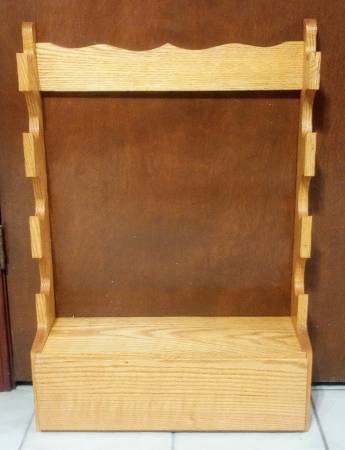 Table top or wall mount wooden gun rack with drawer $20