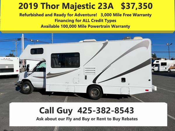 Photo 2019 THOR Majestic 23A w FREE Powertrain Warranty Fly  Buy $37,350