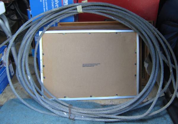 A 35 ft steel cable w loop one end $110