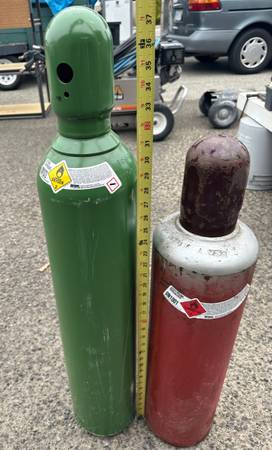 Photo Oxygen and Acetylene Cylinder Set $300