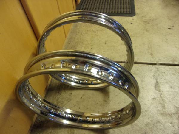 Photo ( $ 90 Both ) Radaelli 16 Motorcycle Wheel Hoops 36 Hole 2.15  1.85 $90