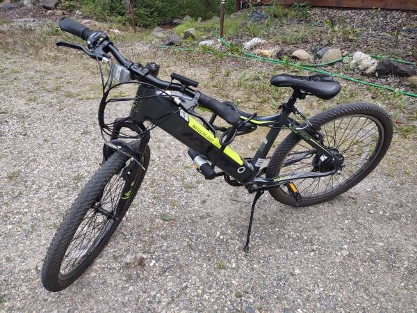 Photo Hyper Bicycles 26 36V Electric Mountain Bike wPedal-Assist, 6 Speeds $600