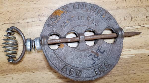 Photo VNTG ASW Inc. 5 Cast Iron Reversible Der Early American Made USA $6