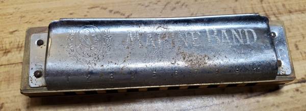 Photo Vintage Harmonica 1871 1881 Marine Band M. Hohner Trade Mark Works $20