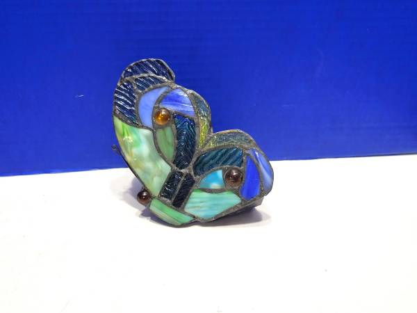 Photo Vintage Stained Glass Butterfly $25