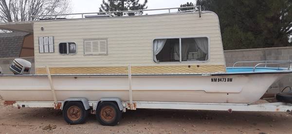 Houseboat and trailer $9,500