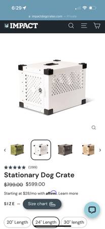 Photo New Impact Dog Crate Full Metal Aluminum Heavy Duty $450