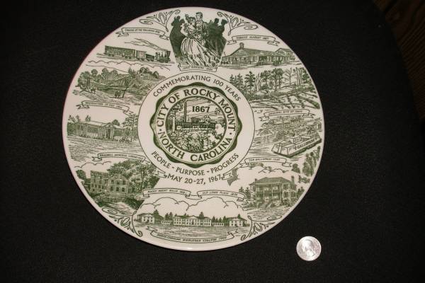 Photo City Of Rocky Mount Centennial Plate $15