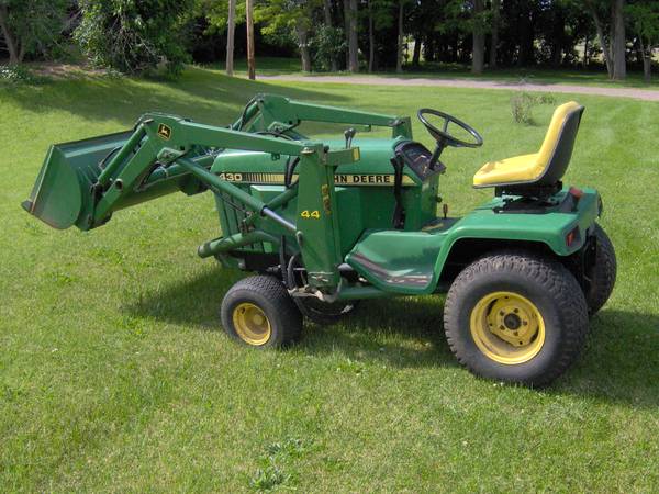 2 John Deere 430 Diesel Garden Tractors & Attachments (Scottsville ...