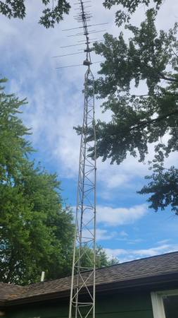 26 foot aluminum tv tower with antenna  $200