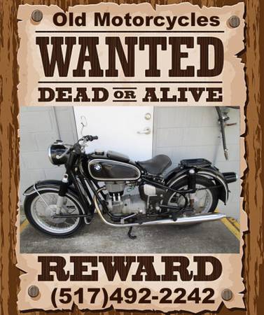Photo Local Collector Buying Old Motorcycles For Resto Project 517-492-2242 $25,000