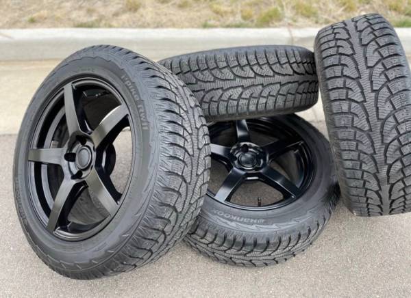 Photo 18 Black Dodge Charger Challenger Wheels Rims w Hankook Tires 5x115mm $850