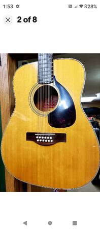 Photo 1981 Yamaha Red label fg230 12 string acousticelectric guitar $375