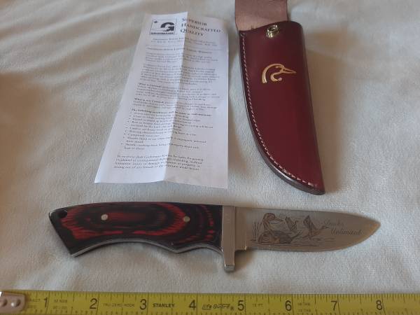 Photo Grohmann Ducks Unlimited Knife wsheath $125