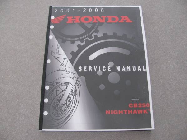 Photo Honda CB-250 Nighthawk Service Manual $18