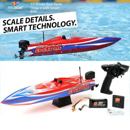 Photo Pro-Boat PRB08044T2 RTR 17 Self-Righting Lucas Oil Racer RC Boat $185