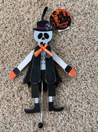 Photo Skeleton Wood Jumping Jack Pull String - Halloween Decoration Toy New $5