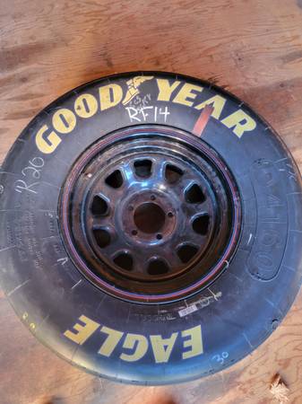Photo Tony Stewart race tire $75