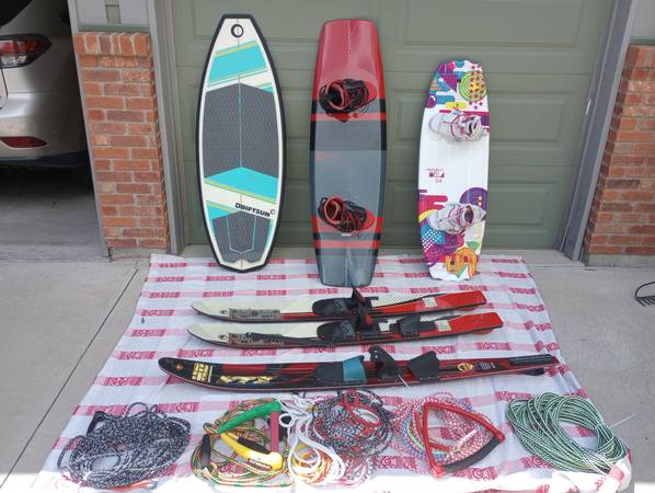 Water sport toys, surf and wakeboards $1