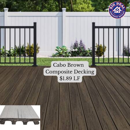 Photo 1x6 Composite Decking Cabo Brown $2