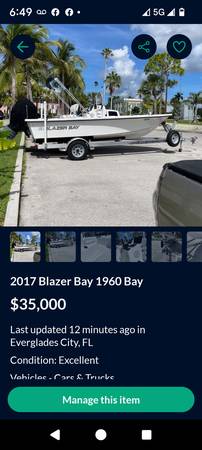 Photo 2017 Blazer Bay 1960 Boat Center Console $21,000