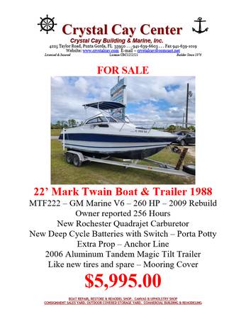 Photo 22 Mark Twain Boat  Trailer 1988 $5,999