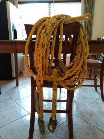 50 ft. Fall Protection Rope Lifeline with Lanyard $25