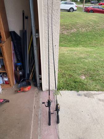 Photo Fishing Poles with Spinning Reels $30